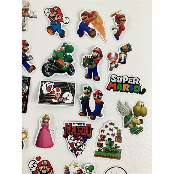 Super Mario Bros. Stickers 50 Lot Birthday Party Favors Medium Size Assorted - Picture 7 of 11